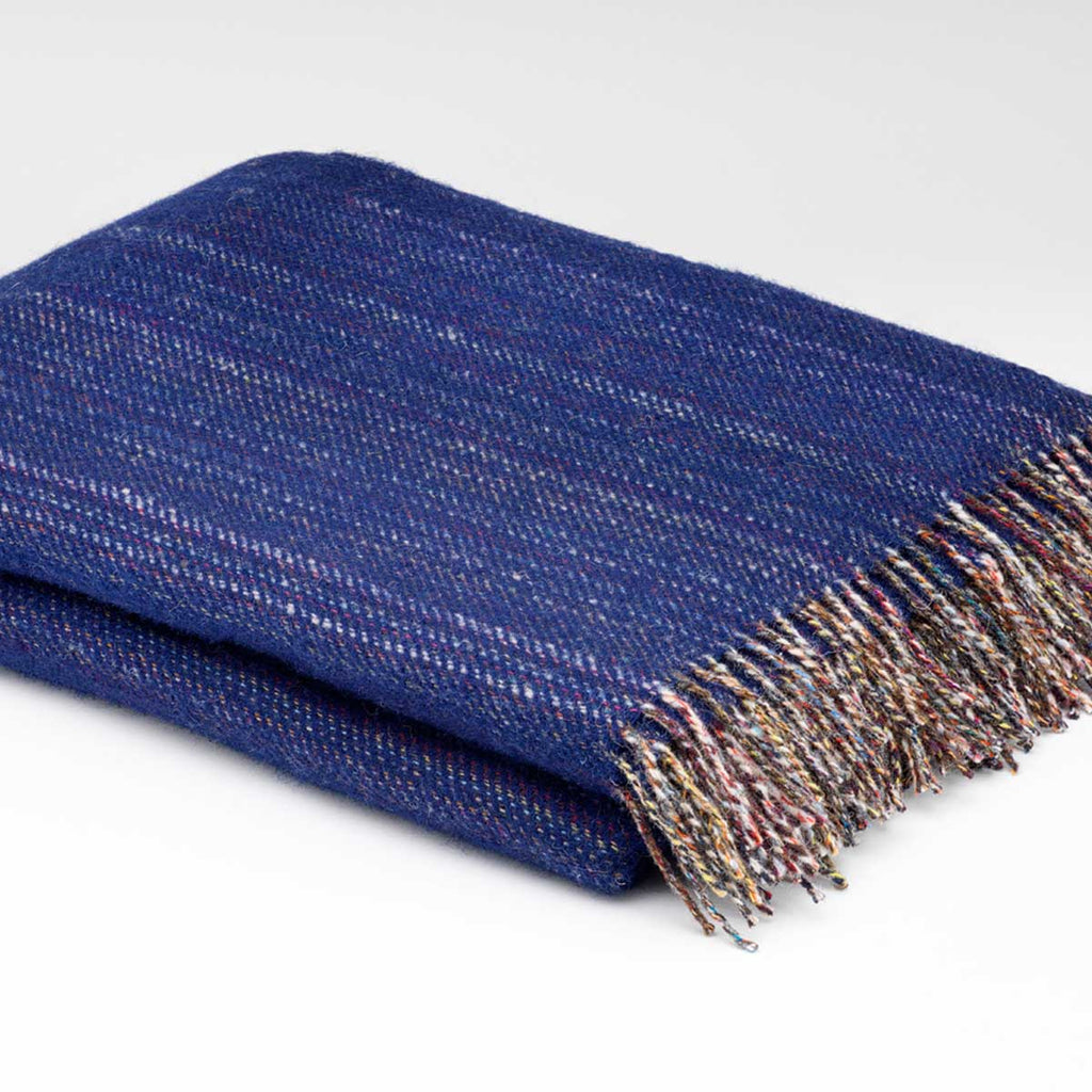 Royal Blue Boho Wool Throw - Tolly McRae