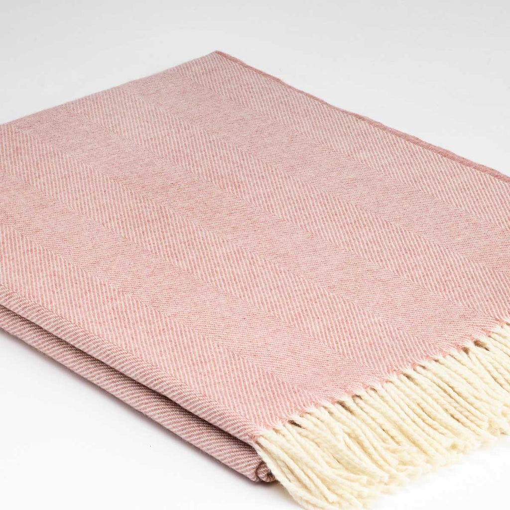 Dusky Rose Pink Throw - Hotel Collection Regular, King / Super King Size Throw - Tolly McRae