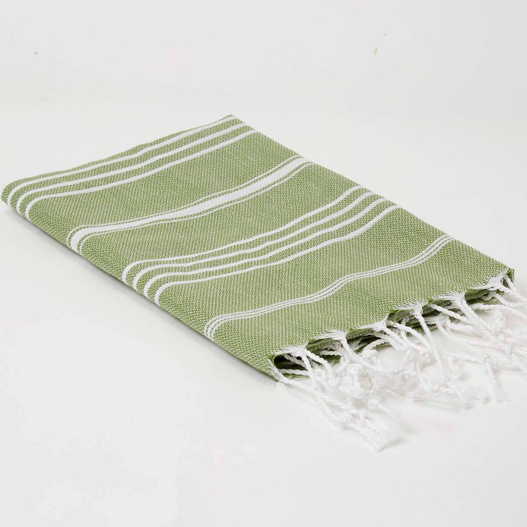 Green & White 3 Towel Bundle - Hand Towels / Kitchen Towels - Tolly McRae
