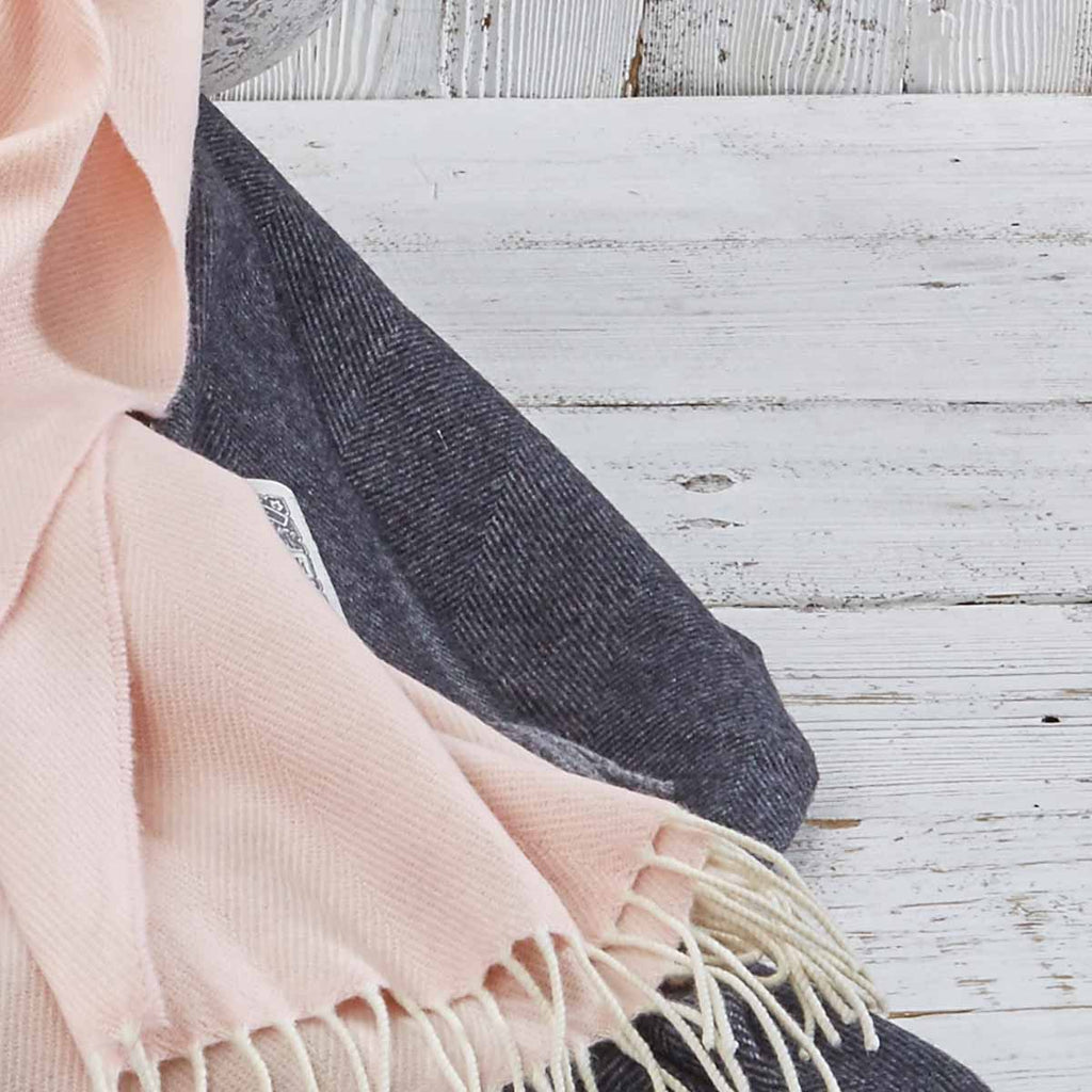 Large Cashmere Mix Scarf - Blush Pink - Tolly McRae
