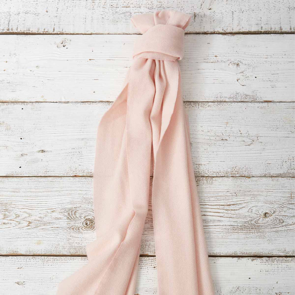 Large Cashmere Mix Scarf - Blush Pink - Tolly McRae