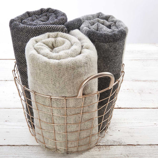 Grey Wool Blankets, Throws, Towels and Scarves