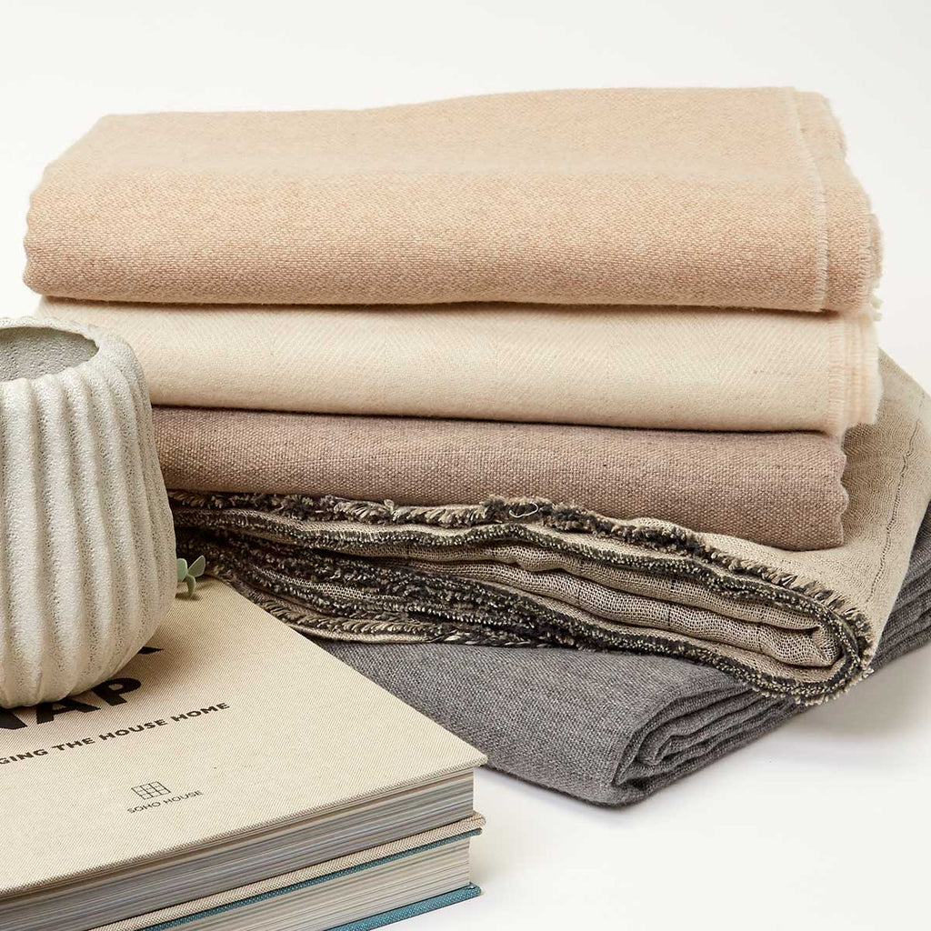 Neutral and Earth Coloured Blankets and Wool throws