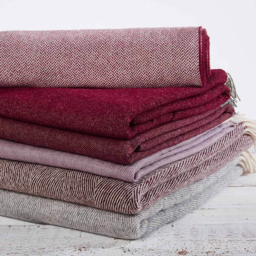 plum burgundy red throws and blankets