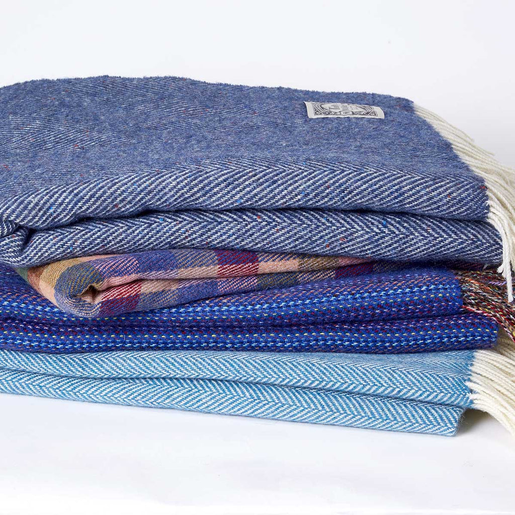 Picnic Rug / Chunky Blanket - Navy Blue - Tolly McRae
