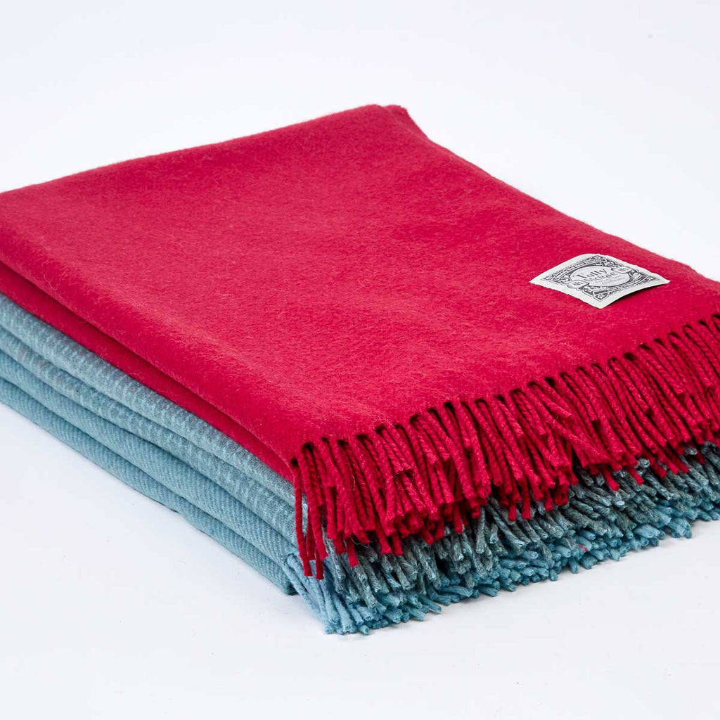 Luxury Red Throw - Cashmere Mix - Tolly McRae