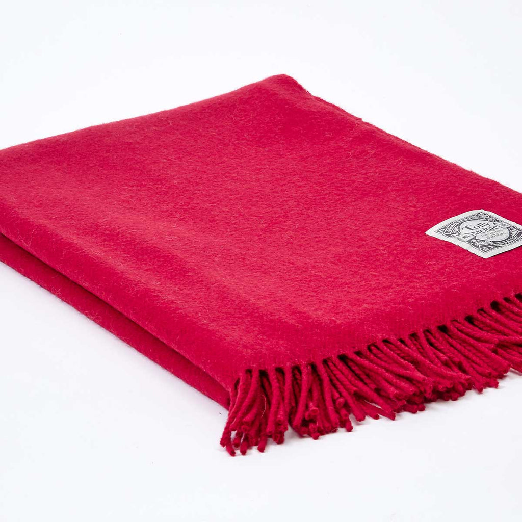 Luxury Red Throw - Cashmere Mix - Tolly McRae