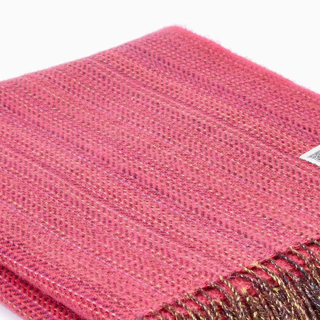 Picnic Rug / Chunky Blanket - Boho Bright Pink - Tolly McRae