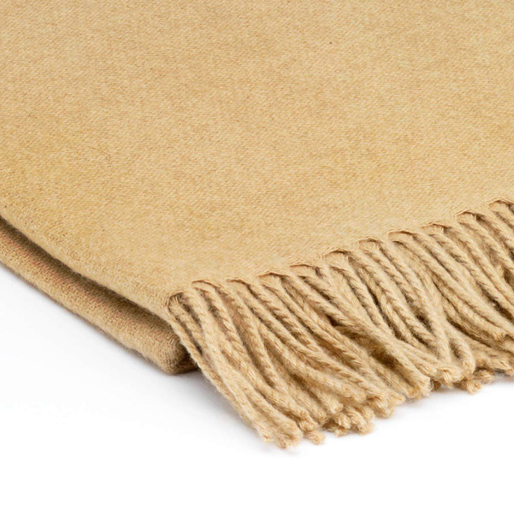 Pure Cashmere Throw - Camel - Tolly McRae