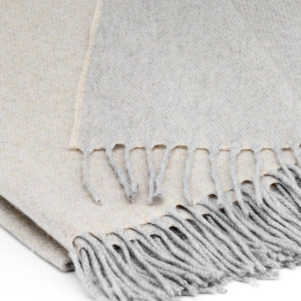 Pure Cashmere Throw - Dove Grey Two Tone - Tolly McRae