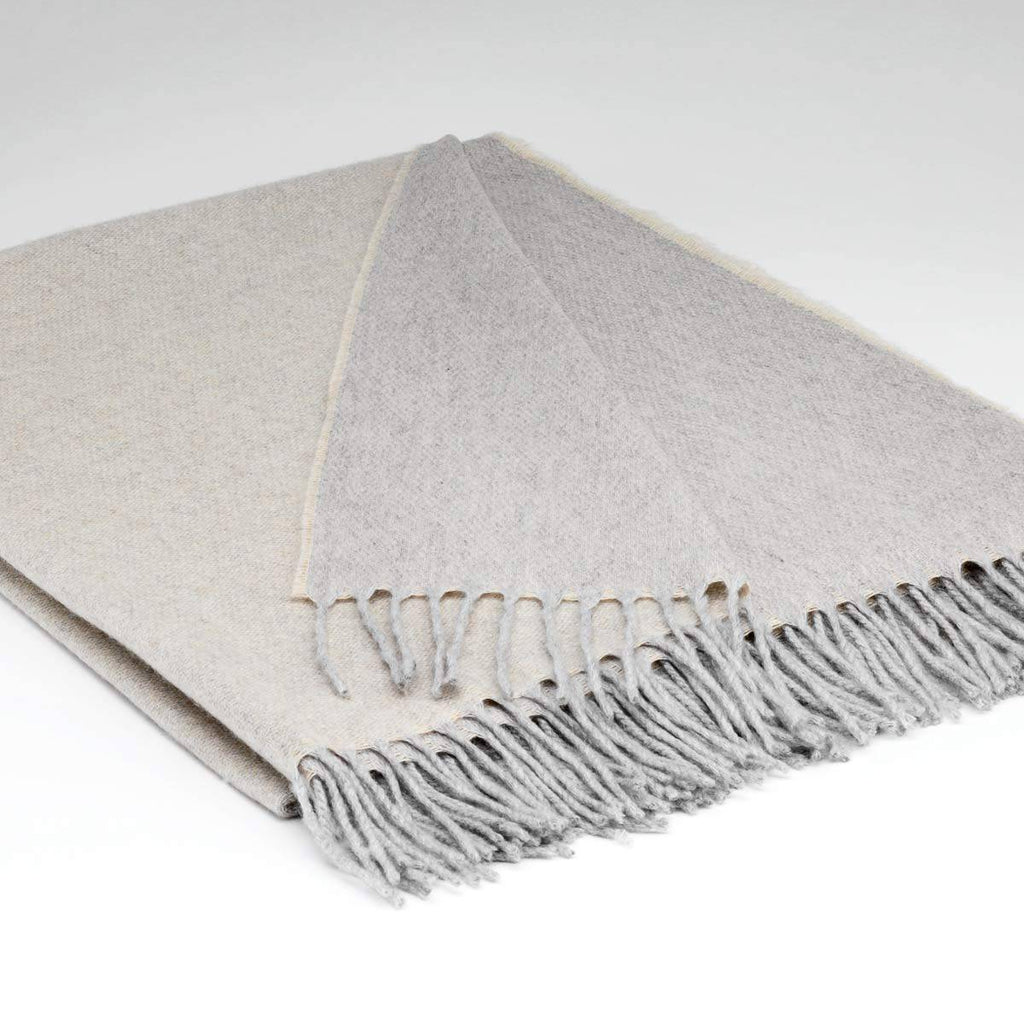 Pure Cashmere Throw - Dove Grey Two Tone - Tolly McRae