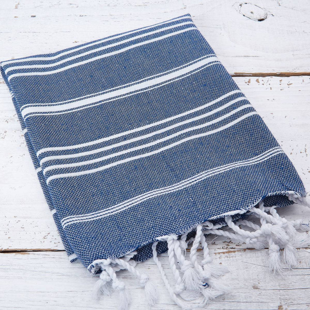 Blue Striped Hand Towel / Kitchen Towel - Tolly McRae