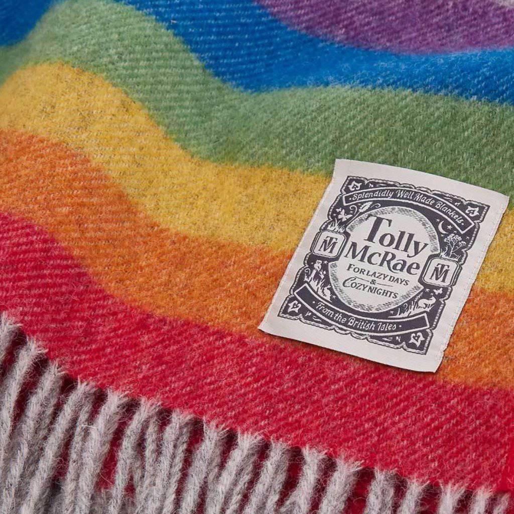 Rainbow Stripe Wool Blanket - Tolly McRae