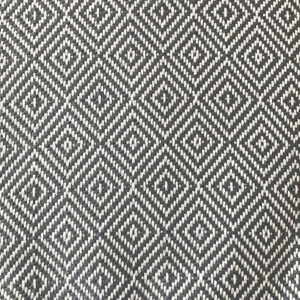 Hammam Towel / Bath Towel - Anthracite Grey Geometric - Tolly McRae