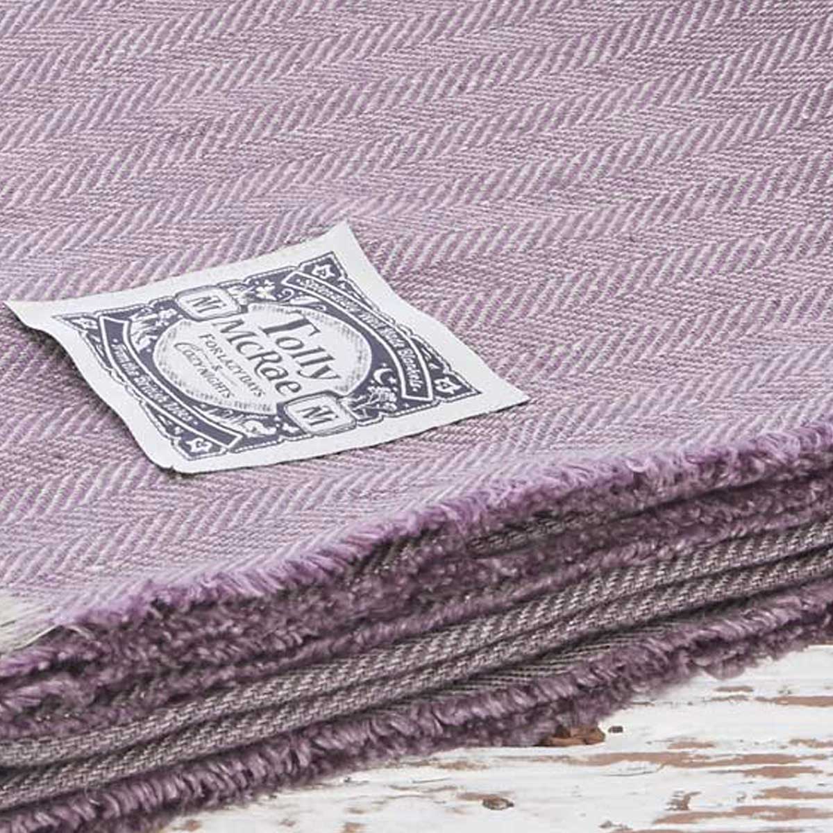 Heather Patterned Throw Heather Herringbone Linen Throw