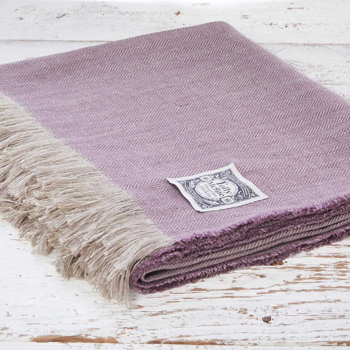 Heather Patterned Throw Heather Herringbone Linen Throw