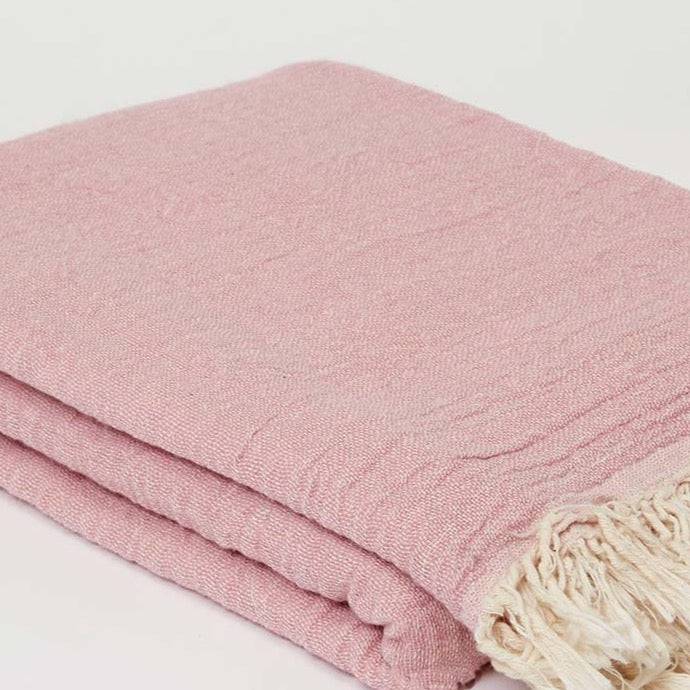 Dusky Pink Cotton Muslin Towel Double faced - Tolly McRae