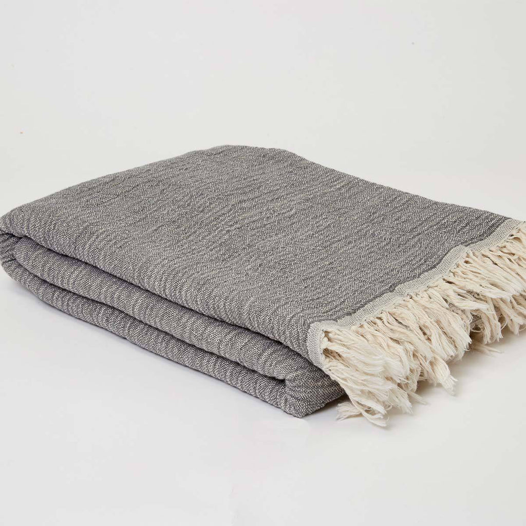 Grey Cotton Muslin Towel Double faced - Tolly McRae