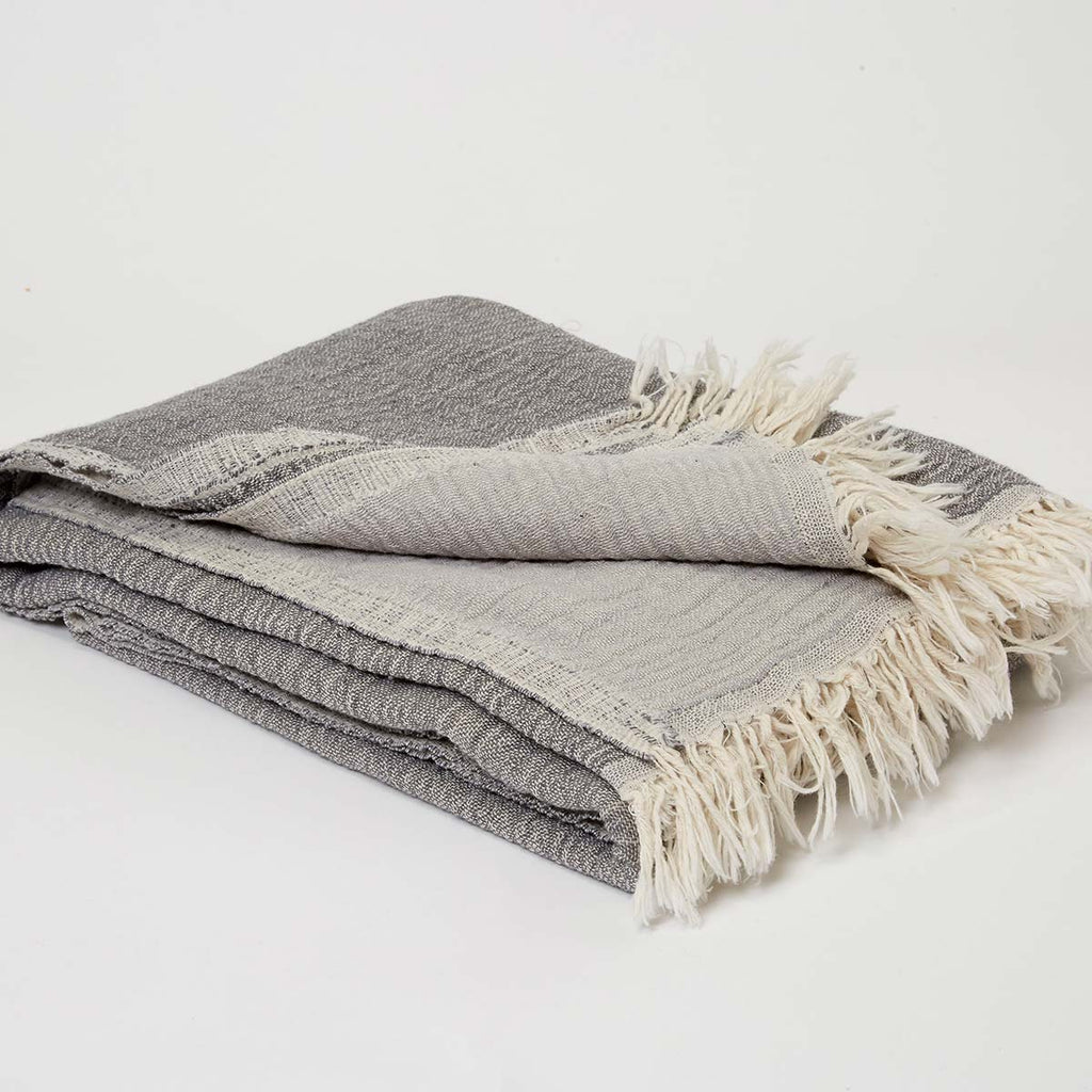 Grey Cotton Muslin Towel Double faced - Tolly McRae