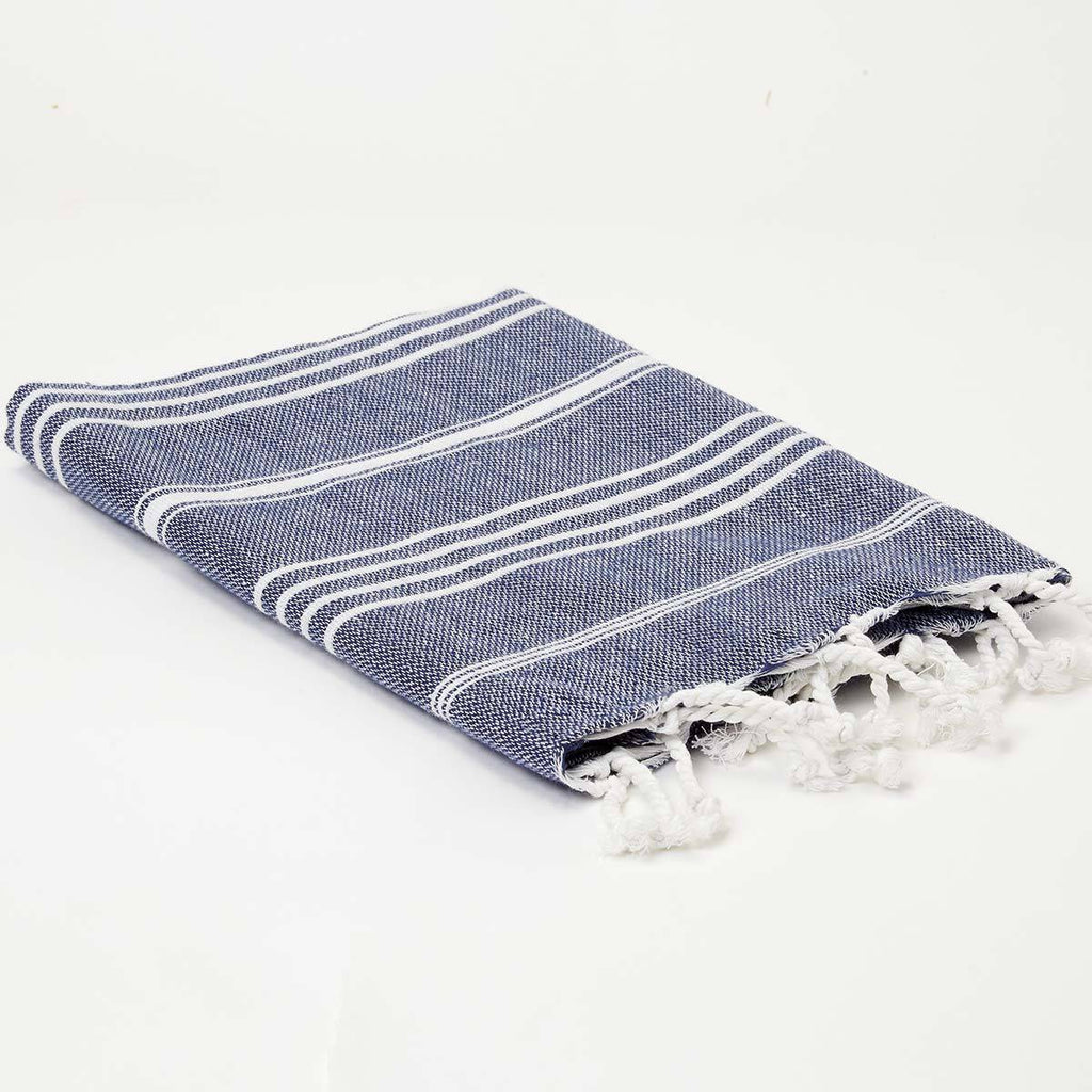 Navy, Green & White 3 Towel Bundle - Hand Towels / Kitchen Towels - Tolly McRae