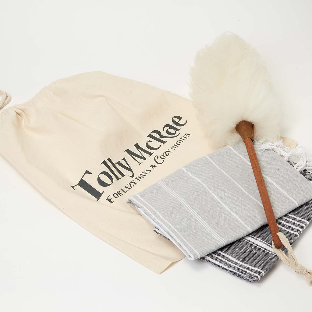Traditional Duster & Towels Gift set - sheepskin duster & 2 towels - Tolly McRae