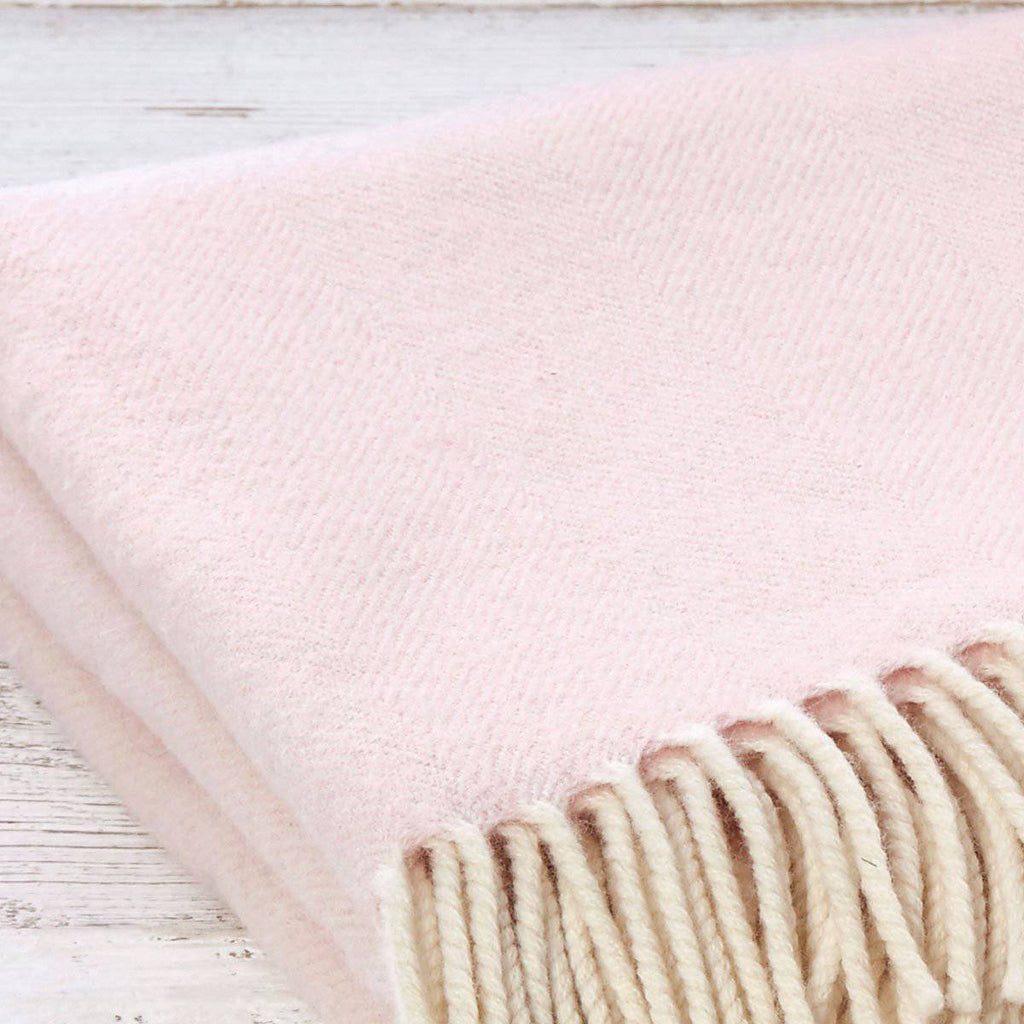 Super Soft Merino Throw - Rose Blush Pink - Tolly McRae